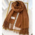 Autumn And Winter  New Cashmere Scarf Texture Solid Color Tassel Warm Long Shawl  Thick Couple Scarf