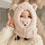 Autumn And Winter New Hat Scarf Integrated Korean All-match Warm Embroidered Bear Plush Bonnet Cold-proof Warm Hat