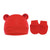 Baby Pullover Cap  Ears Baby Hat Newborn Tire Cap Anti-scratch Gloves 2-piece Set