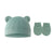 Baby Pullover Cap  Ears Baby Hat Newborn Tire Cap Anti-scratch Gloves 2-piece Set