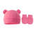 Baby Pullover Cap Ears Baby Hat Newborn Tire Cap Anti-scratch Gloves 2-piece Set