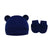 Baby Pullover Cap Ears Baby Hat Newborn Tire Cap Anti-scratch Gloves 2-piece Set