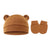 Baby Pullover Cap  Ears Baby Hat Newborn Tire Cap Anti-scratch Gloves 2-piece Set