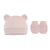 Baby Pullover Cap  Ears Baby Hat Newborn Tire Cap Anti-scratch Gloves 2-piece Set