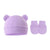 Baby Pullover Cap Ears Baby Hat Newborn Tire Cap Anti-scratch Gloves 2-piece Set