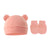 Baby Pullover Cap Ears Baby Hat Newborn Tire Cap Anti-scratch Gloves 2-piece Set