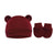 Baby Pullover Cap  Ears Baby Hat Newborn Tire Cap Anti-scratch Gloves 2-piece Set