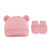 Baby Pullover Cap Ears Baby Hat Newborn Tire Cap Anti-scratch Gloves 2-piece Set