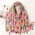 Bali Yarn Cotton Fruit Green Bright Yellow Leaf Printing Tassel Scarf Shawl