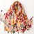 Bali Yarn Cotton Fruit Green Bright Yellow Leaf Printing Tassel Scarf Shawl