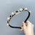 Baroque Pearl Inlaid Black Alloy Headband