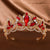 Baroque Style Flower Alloy Artificial Rhinestones Crown