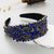 Baroque Style Flower Cloth Inlay Artificial Diamond Hair Band 1 Piece