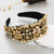 Baroque Style Flower Cloth Inlay Artificial Diamond Hair Band 1 Piece