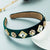 Baroque Style Flower Cloth Inlay Rhinestones Glass Pearl Hair Band