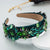 Baroque Style Flower Cloth Inlay Rhinestones Glass Pearl Hair Band