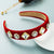 Baroque Style Flower Cloth Inlay Rhinestones Glass Pearl Hair Band