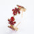 Baroque Style Flower Glass Plating Diamond Hair Band