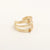 Baroque Style Modern Style Round Stainless Steel Plating Hollow Out Inlay Natural Stone Gold Plated Open Ring