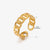 Basic Classic Style Geometric Leaf Stainless Steel Plating Open Rings