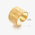 Basic Classic Style Geometric Leaf Stainless Steel Plating Open Rings