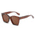 Basic Color Block Pc Square Full Frame Women's Sunglasses