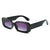 Basic Fashion Solid Color Ac Square Full Frame Men's Sunglasses