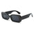 Basic Fashion Solid Color Ac Square Full Frame Men's Sunglasses