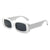 Basic Fashion Solid Color Ac Square Full Frame Men's Sunglasses