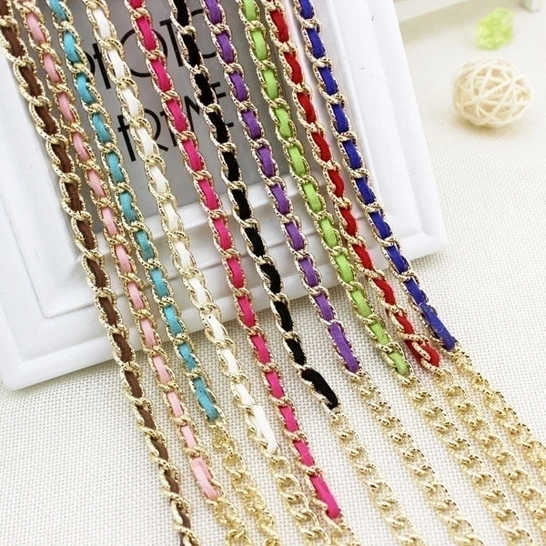 Basic Geometric Solid Color Metal Women's Chain Belts