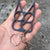 Basic Geometric Zinc Alloy Knuckles Keychain Emergency Window Breaker Self-defense Supplies