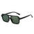 Basic Gradient Color Cheetah Print Ac Square Full Frame Women's Sunglasses