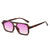 Basic Gradient Color Cheetah Print Ac Square Full Frame Women's Sunglasses