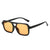 Basic Gradient Color Cheetah Print Ac Square Full Frame Women's Sunglasses