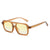 Basic Gradient Color Cheetah Print Ac Square Full Frame Women's Sunglasses