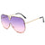 Basic Gradient Color Pc Square Frameless Women's Sunglasses