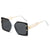 Basic Hawaiian Modern Style Square Pc Square Full Frame Women's Sunglasses