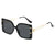 Basic Hawaiian Modern Style Square Pc Square Full Frame Women's Sunglasses