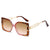 Basic Hawaiian Modern Style Square Pc Square Full Frame Women's Sunglasses