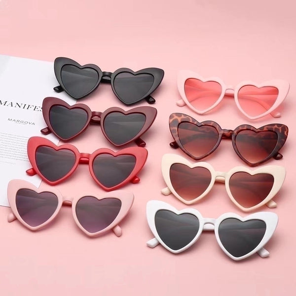 Basic Heart Shape Ac Special-shaped Mirror Full Frame Kids Sunglasses