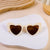 Basic Heart Shape Ac Special-shaped Mirror Full Frame Kids Sunglasses