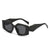 Basic Lady Fashion Ac Square Quadrilateral Full Frame Women's Sunglasses