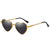 Basic Lady Heart Shape Ac Special-shaped Mirror Full Frame Women's Sunglasses