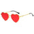 Basic Lady Heart Shape Ac Special-shaped Mirror Full Frame Women's Sunglasses