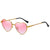 Basic Lady Heart Shape Ac Special-shaped Mirror Full Frame Women's Sunglasses