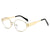 Basic Lady Simple Style Geometric Ac Oval Frame Full Frame Glasses