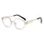 Basic Lady Simple Style Geometric Ac Oval Frame Full Frame Glasses