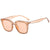 Basic Retro Classic Style Geometric Ac Square Full Frame Women's Sunglasses