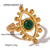 Basic Retro Devil's Eye Stainless Steel Plating Inlay Artificial Gemstones 18k Gold Plated Rings Earrings