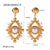 Basic Retro Devil's Eye Stainless Steel Plating Inlay Artificial Gemstones 18k Gold Plated Rings Earrings